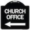 Signmission Designer Series Church Office, Black & White Heavy-Gauge Aluminum Sign, 18" x 18", BW-1818-24274 A-DES-BW-1818-24274 - alternate 1